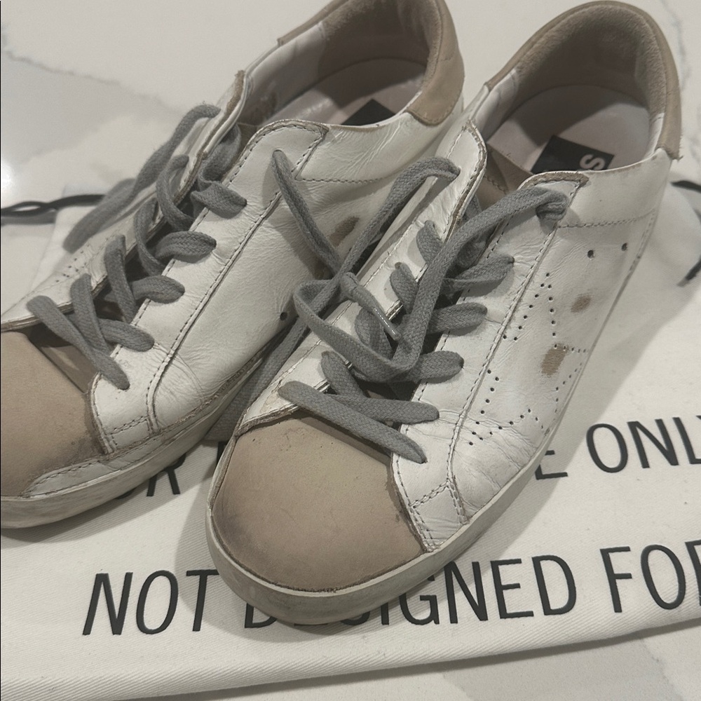 Golden Goose Superstar White and Gray Casual Sneakers